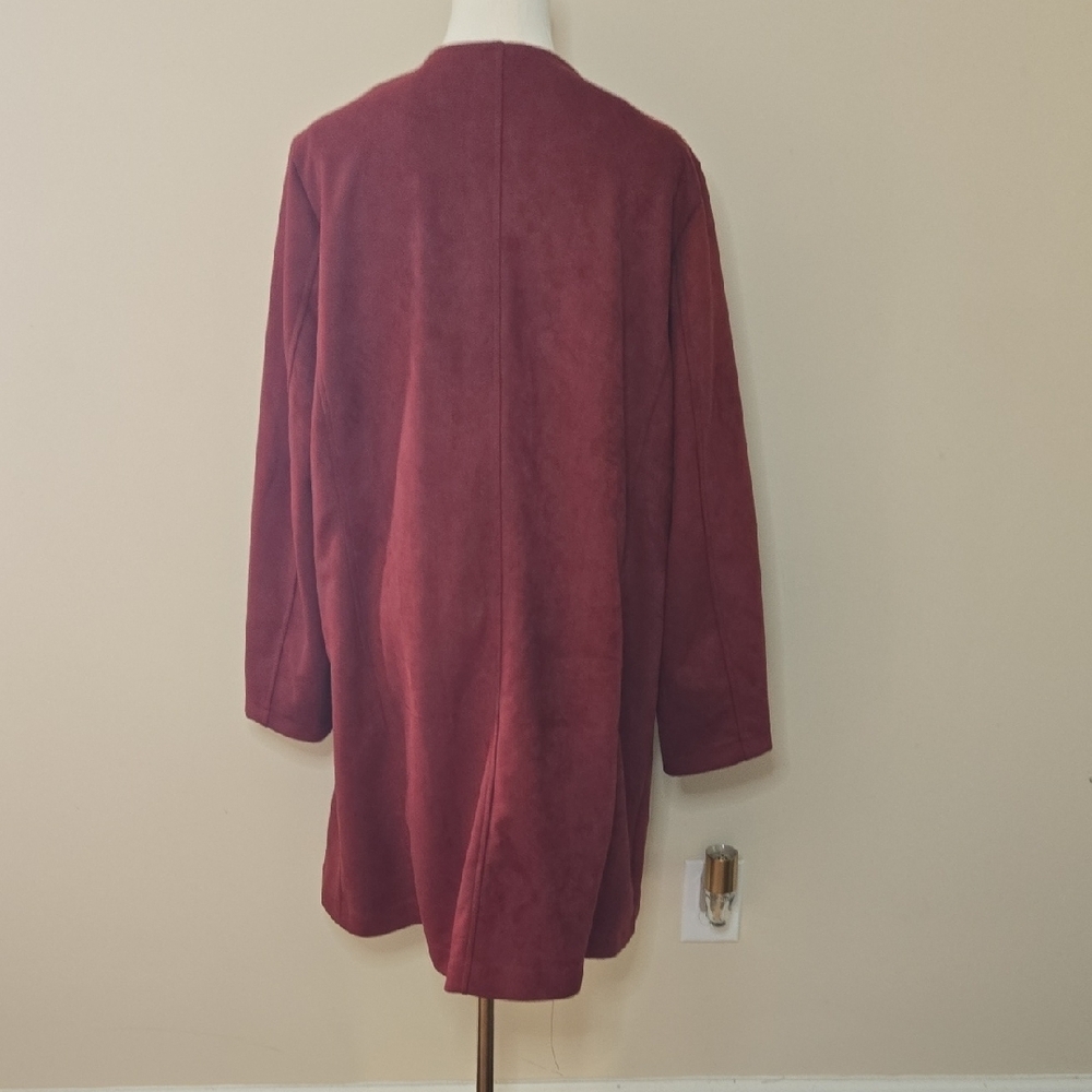 Marc New York Rust Burnt Orange Suede Jacket – 1X, Timeless Fall Layer with Gold - Picture 5 of 9